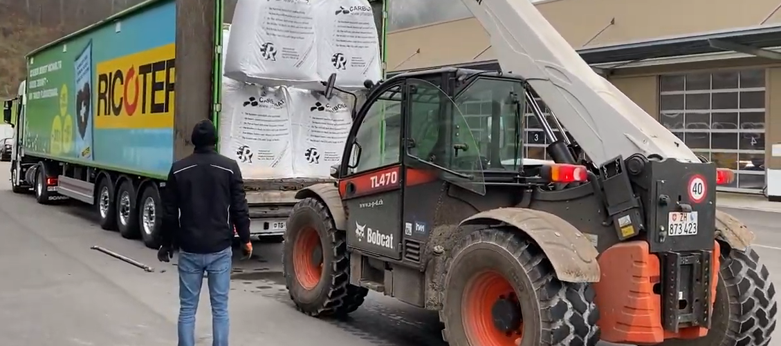 Biochar being delivered to local farmers