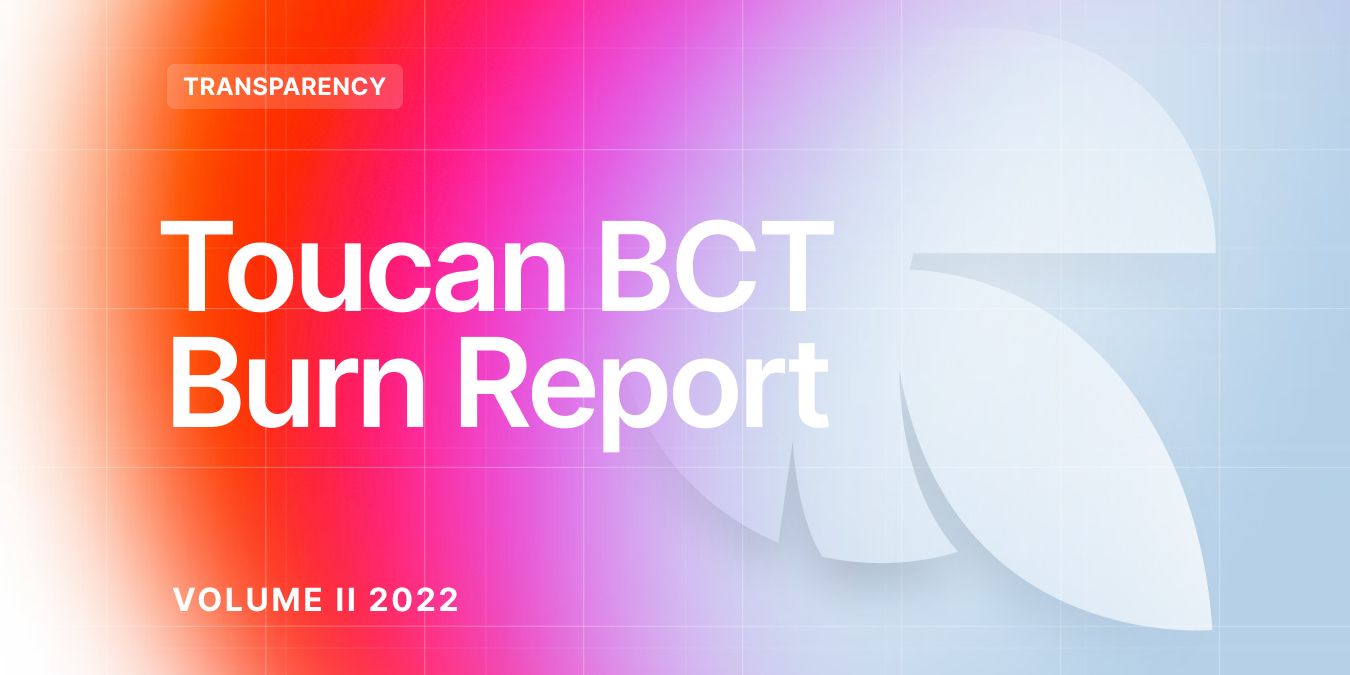 Toucan Burn Report Vol 2 – supporting the cleanup of the BCT pool 🌍