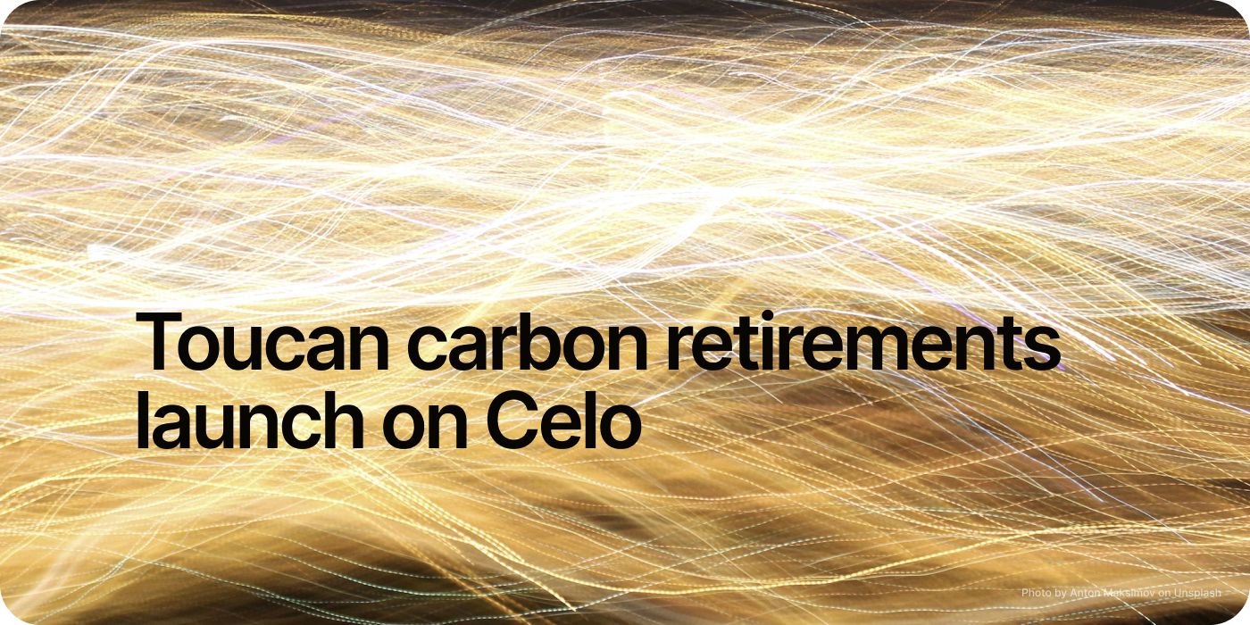 Toucan's carbon retirement module launches on Celo