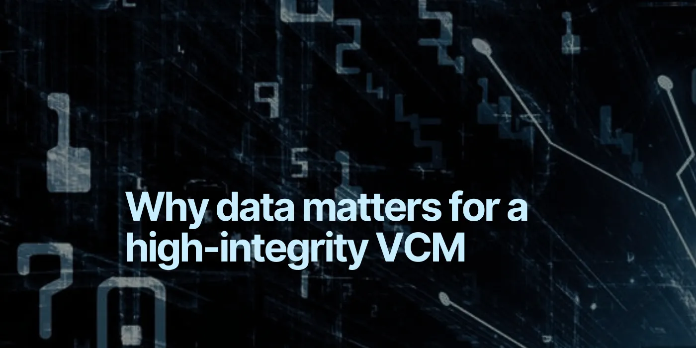 Why data matters for high-integrity carbon markets