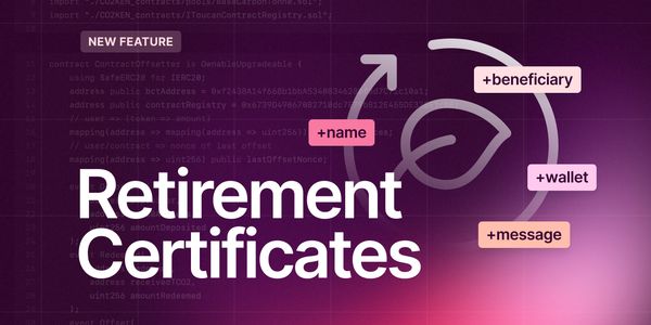 Feature Launch: Retirement Certificates