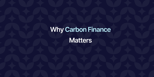 Why Carbon Finance Matters